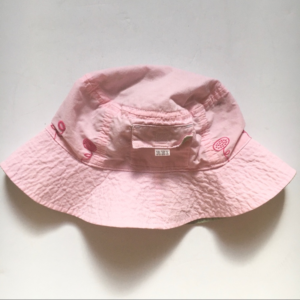 REI Pink & Green Flower Kids Bucket Hat